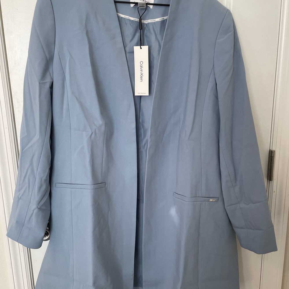 Calvin Klein Women's Light Blue Blazer